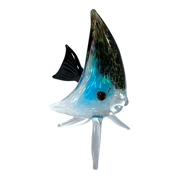 Pier 1 Imports Colorful Glass Angel Fish Figurine – Vibrant Marine Collectible - Picture 4 of 9